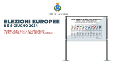 Elezioni europee 2024: manifesto liste e fac-simile scheda di votazione