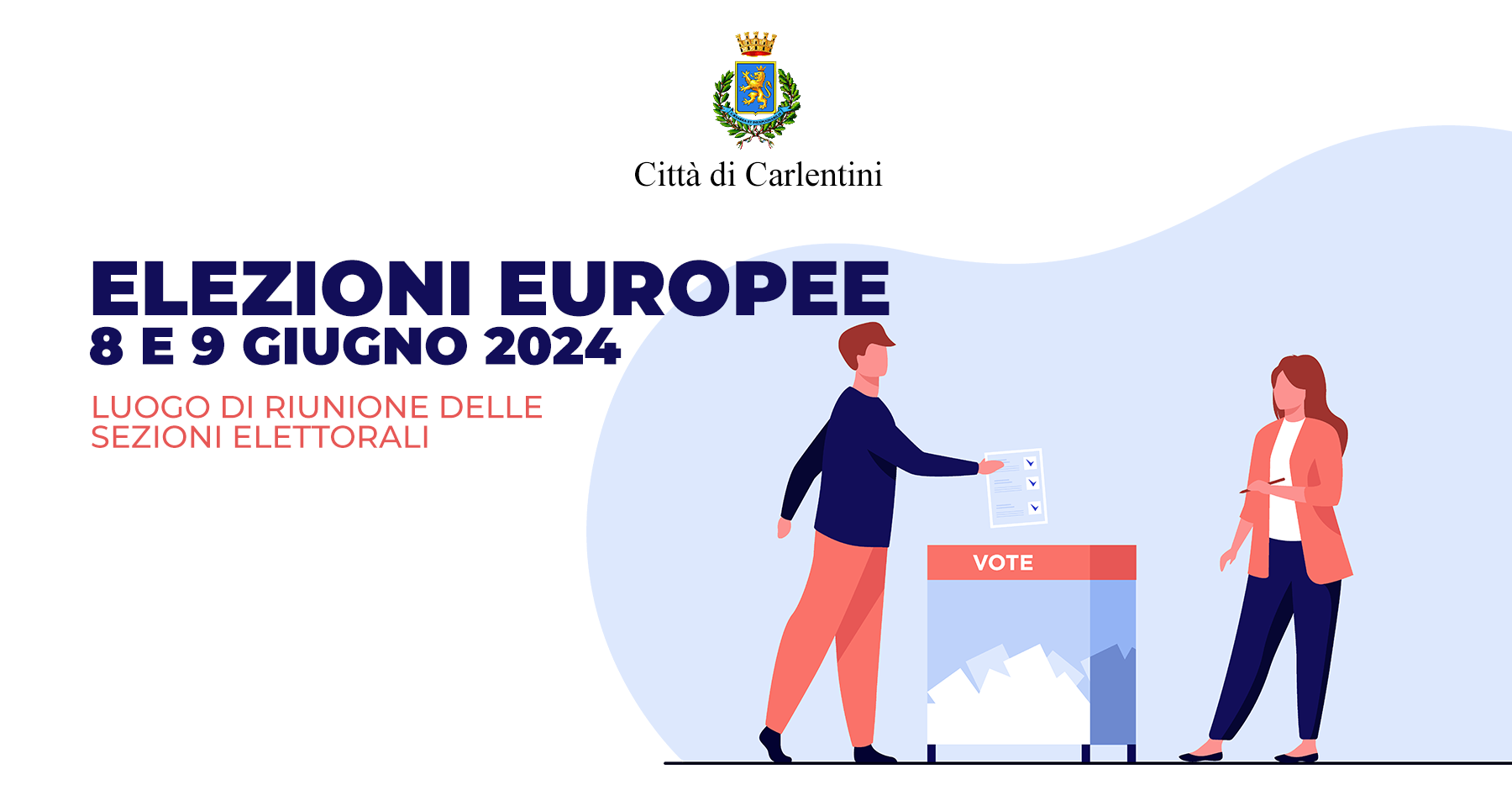 Elezioni europee 2024: luogo di riunione delle sezioni elettorali
